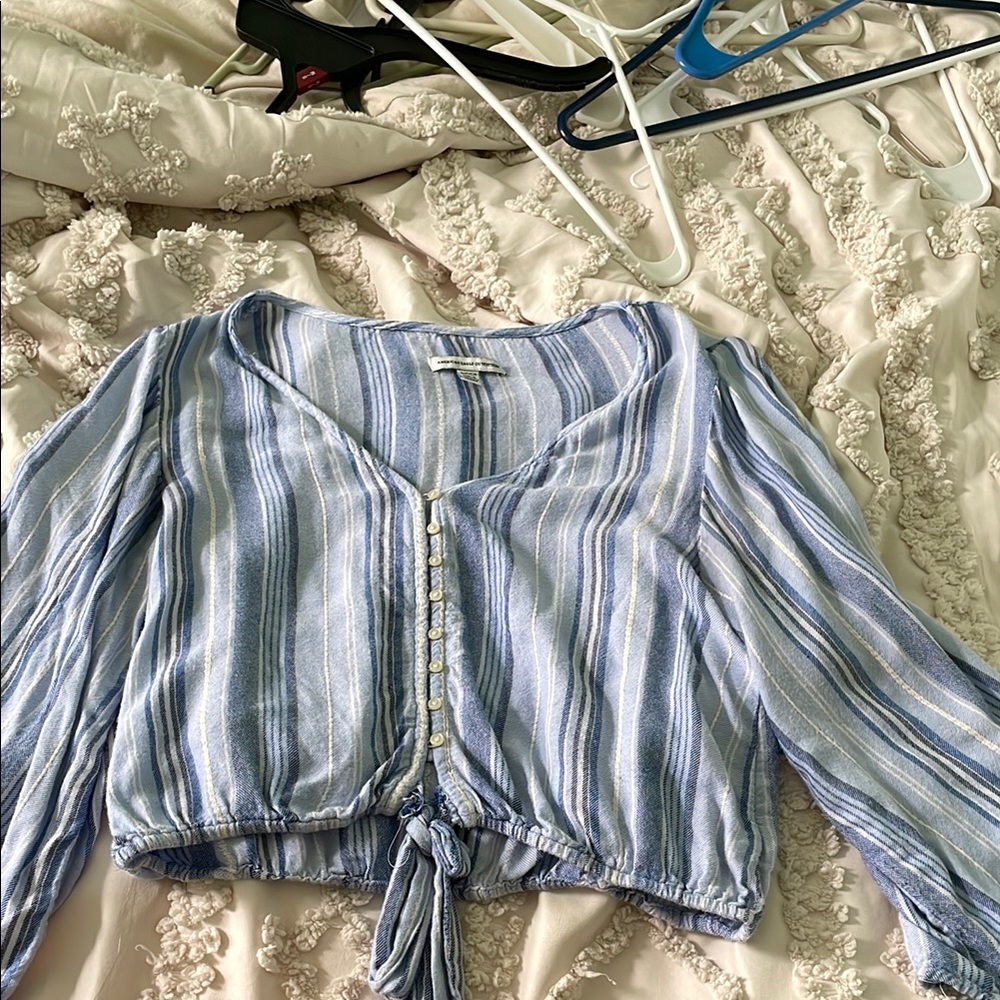 Blue Striped Women's Top